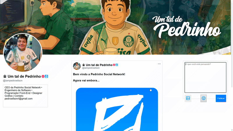 Preview Pedrinho Social Network