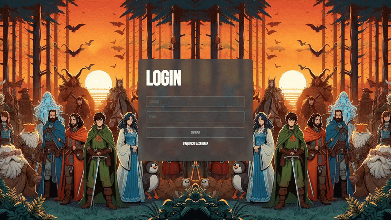 Preview Tela De Login RPG